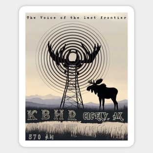 KBHR Moose Antenna Ad Sticker